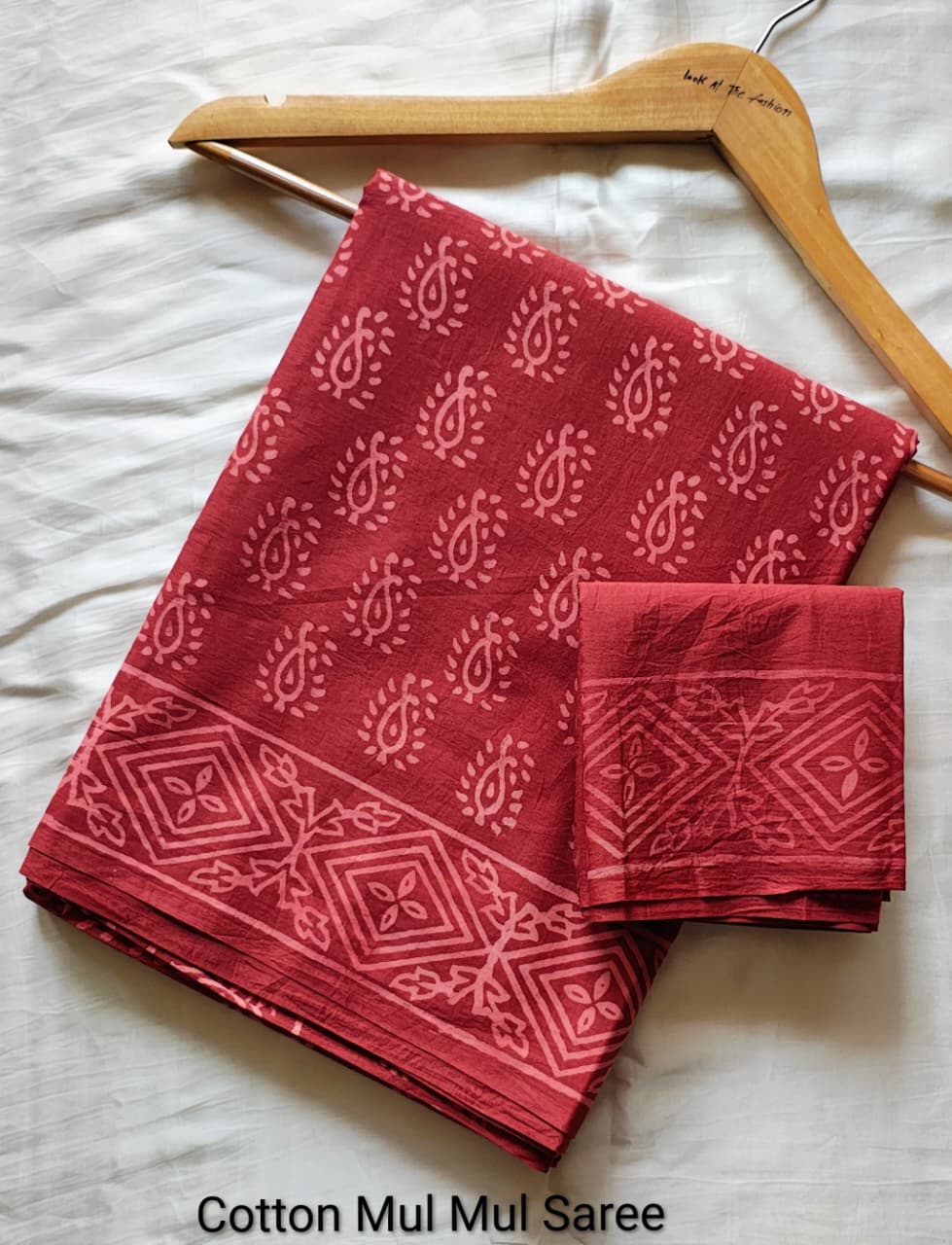 Elephant Print Cotton Mul Mul Saree