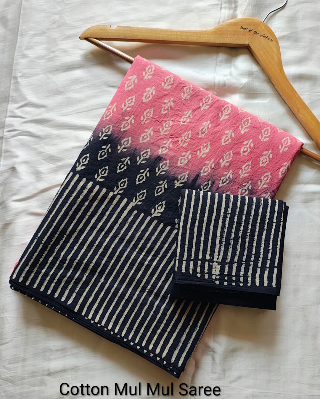 Elephant Print Cotton Mul Mul Saree